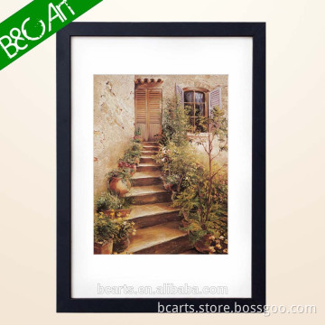 ZS(825) Traditional Landscape Flower Vintage Framed Print